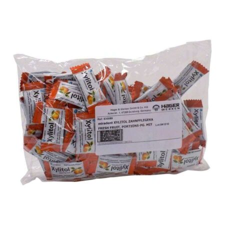 Bolsa chicles con Xilitol Miradent 100x2 Uds fruta fresca