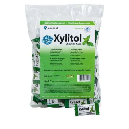 Bolsa chicles con Xilitol Miradent 100x2 Uds hierbabuena