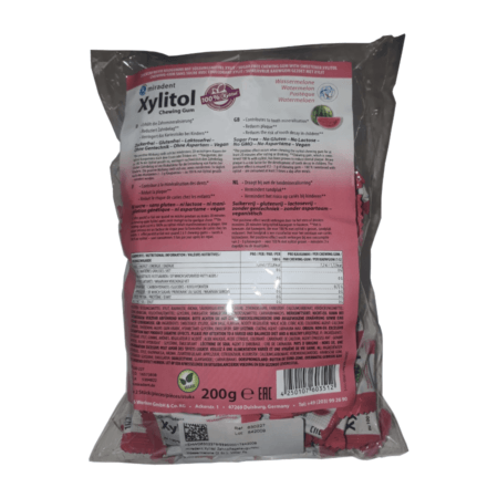 Bolsa chicles con Xilitol Miradent 100x2 Uds sandia