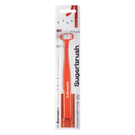 Cepillo dental triple cabezal Dr. Barman’s Superbrush 1 Naranja Blister