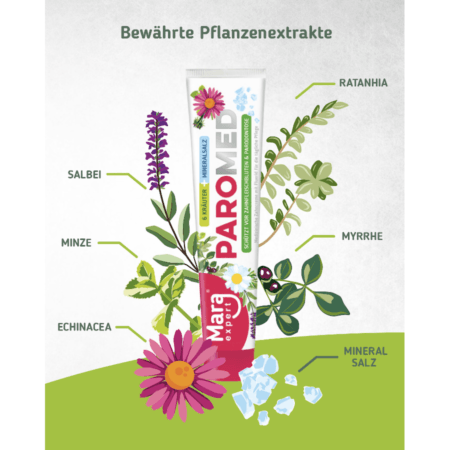 Paromed - Pasta de dientes con sales minerales y extractos de plantas Mara expert